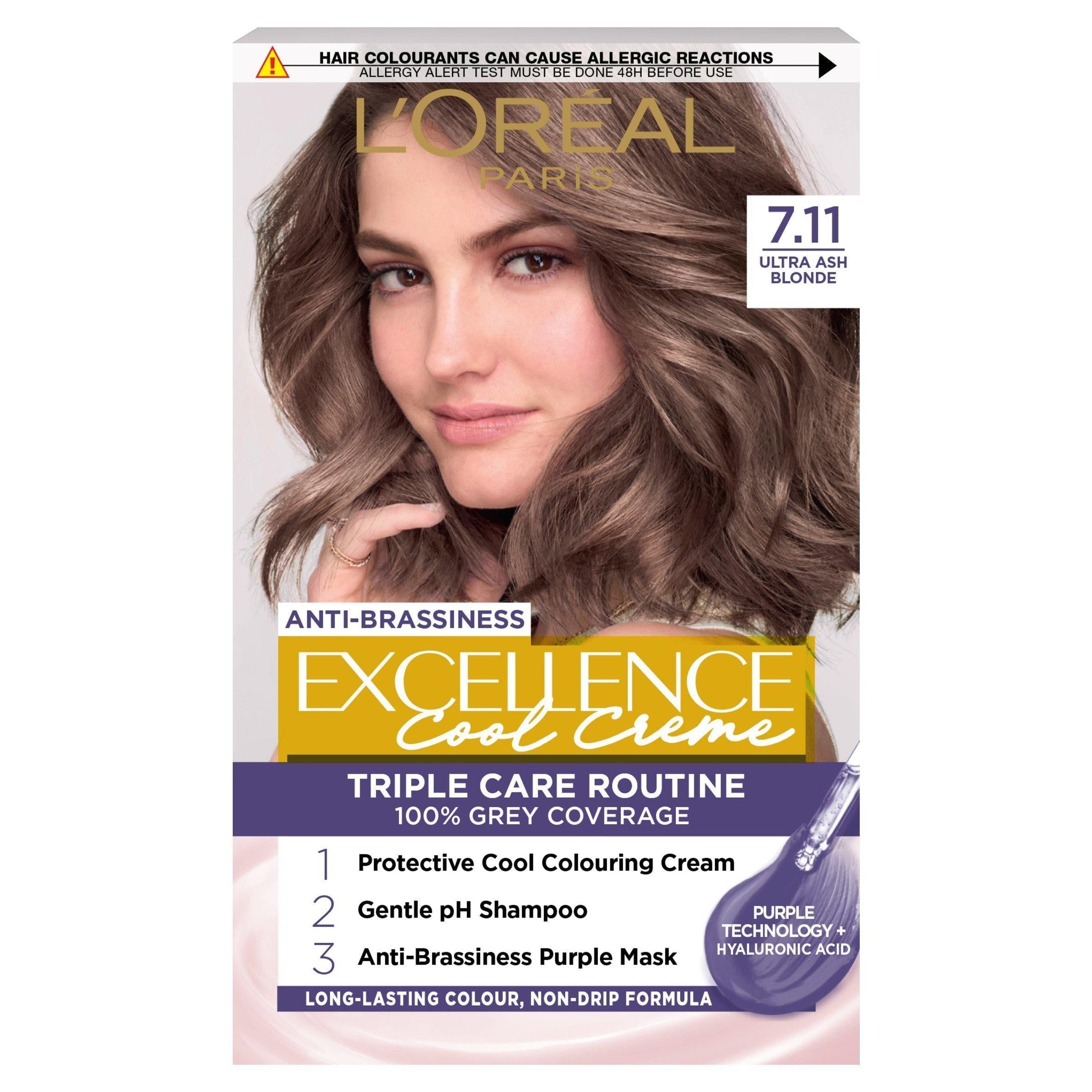 L'Oreal Paris Excellence Cool Cr&amp;egrave;me Permanent Hair Dye Ultra Ash Blonde 7.11