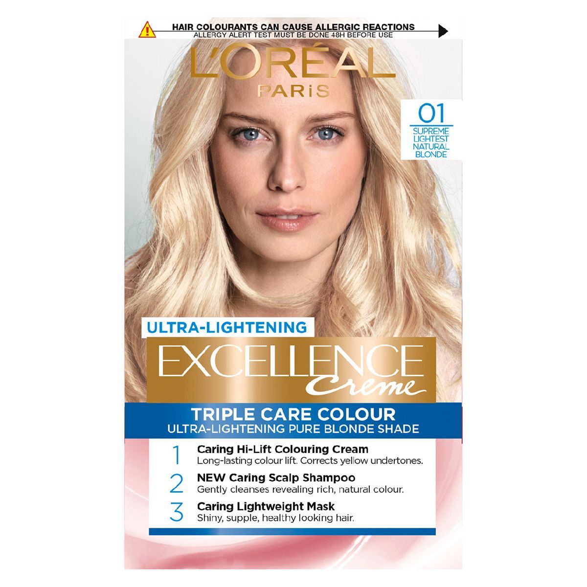 L'Oreal Paris Excellence Cr&amp;egrave;me Permanent Hair Dye 01 Lightest Natural Blonde