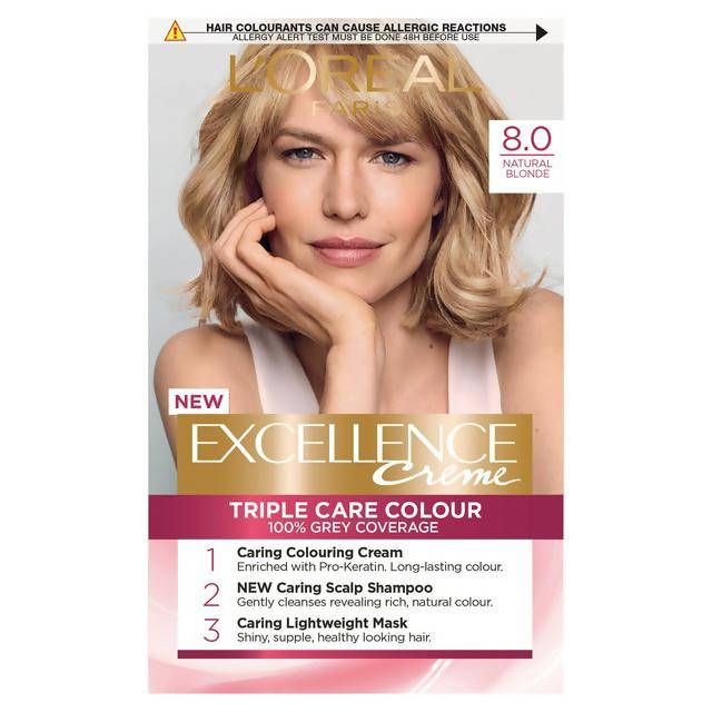 L'Oreal Paris Excellence Permanent Hair Dye Natural Blonde 8