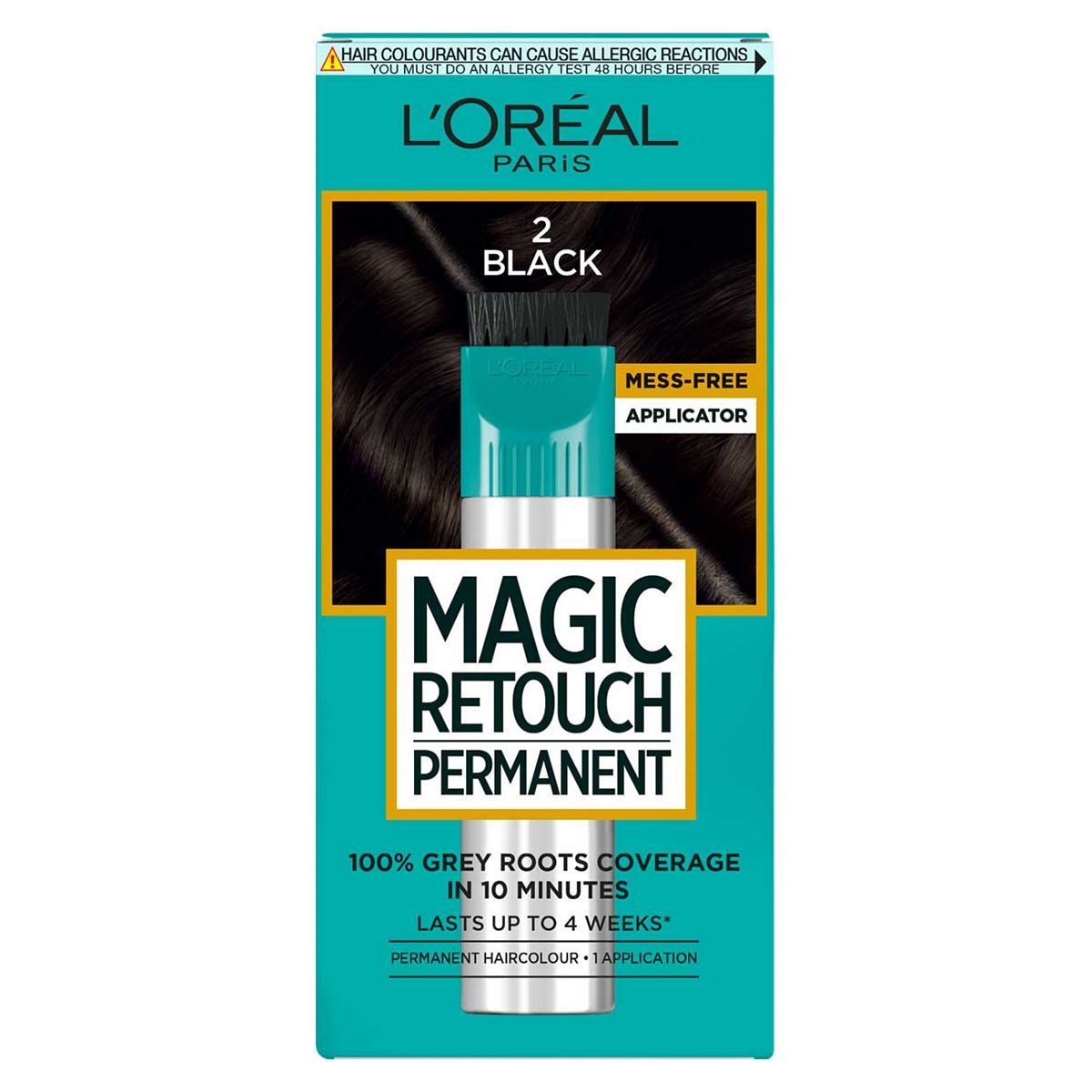L&amp;rsquo;Oreal Paris Magic Retouch Permanent Black Root Concealer, 100%  Roots Coverage With Easy Applicator, 150ml