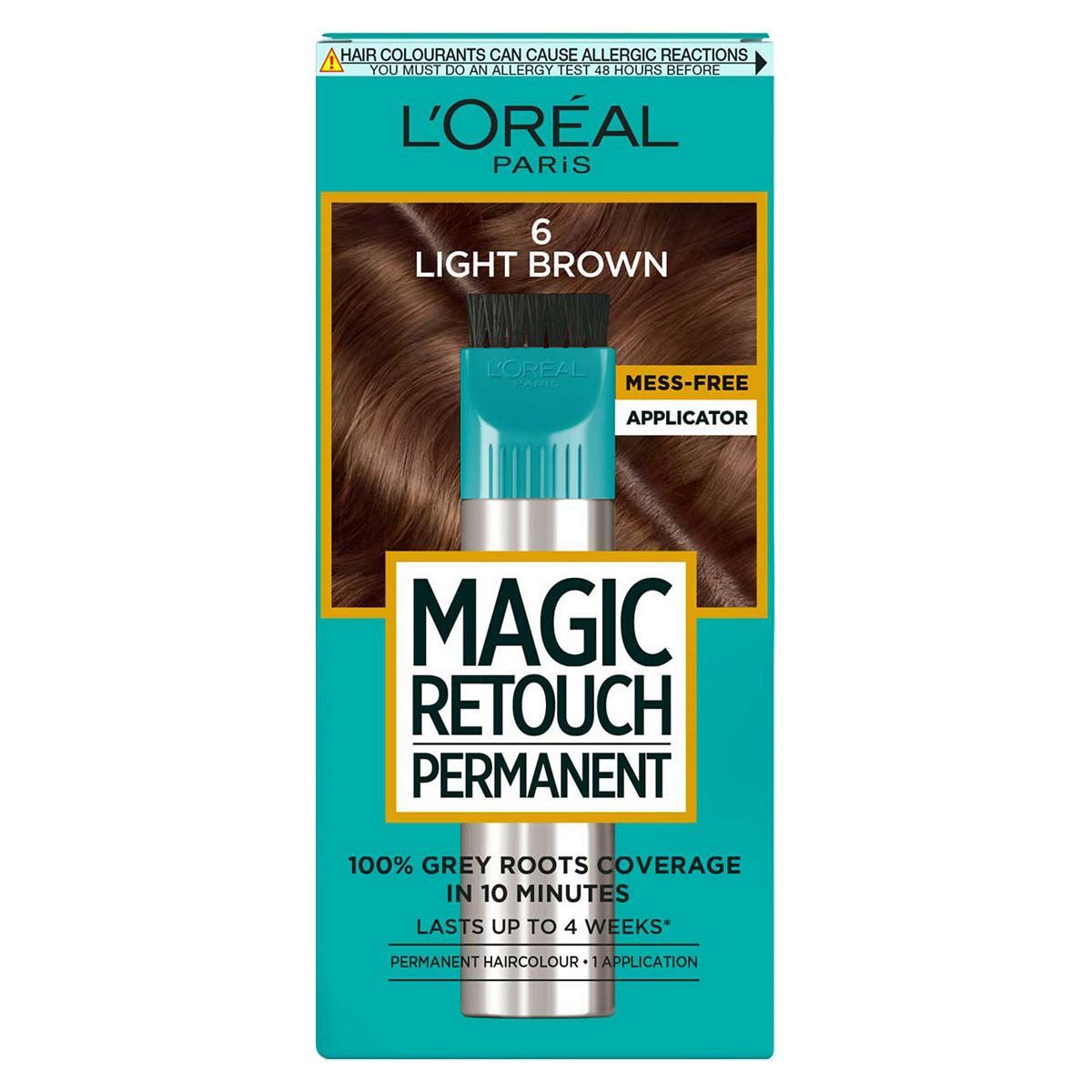 L&amp;rsquo;Oreal Paris Magic Retouch Permanent Light Brown Root Concealer, 100%  Roots Coverage With Easy Applicator, 150ml