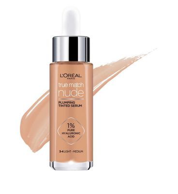 L'Oreal Paris True Match Nude Plumping Tinted Skin Serum, 1% Hyaluronic Acid 3 - 4