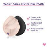 Lansinoh Washable Nursing Pads with Wash Bag Light Pink &amp;amp; Black   8 per pack