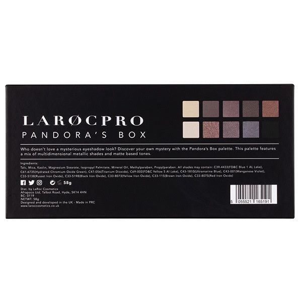 LaRoc Pro Pandora's Box - Metallic Eyeshadow Palette