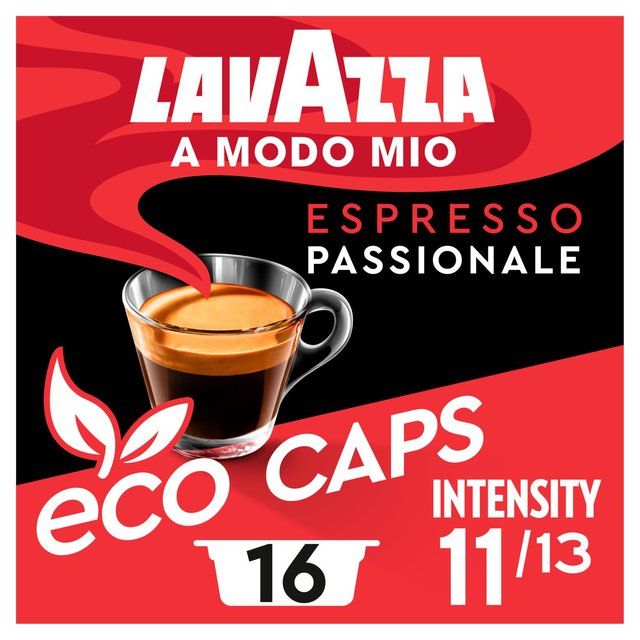 Lavazza A Modo Mio Compostable Passionale Coffee Capsules   16 per pack