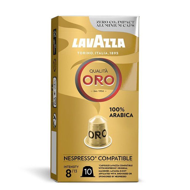 Lavazza Qualita Oro Aluminium Nespresso Compatible Capsules   10 per pack