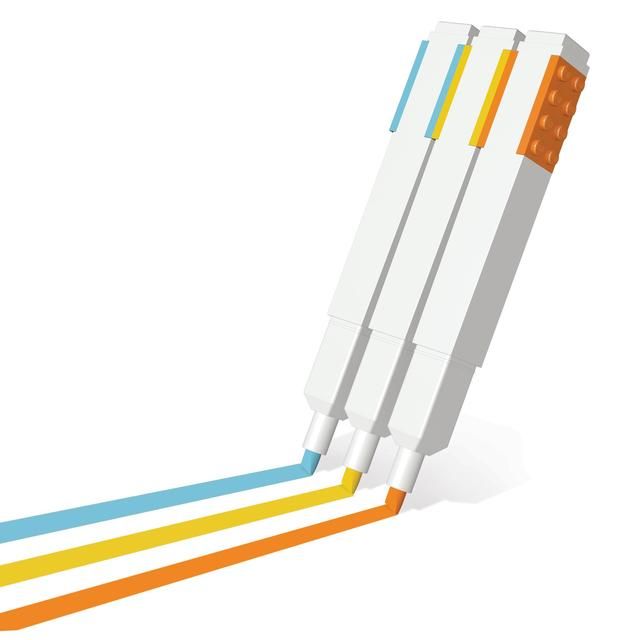 Lego Stationery Highlighter   3 per pack