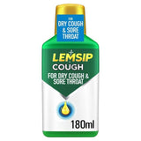 Lemsip Cough Liquid Dry Cough &amp;amp; Sore Throat Relief   180ml