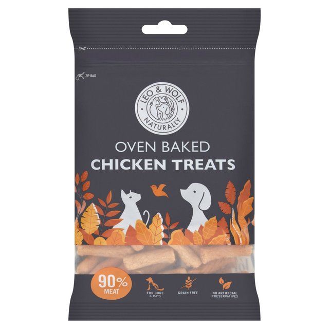 Leo &amp;amp; Wolf Oven Baked Chicken Treats for Cats and Dogs   100g