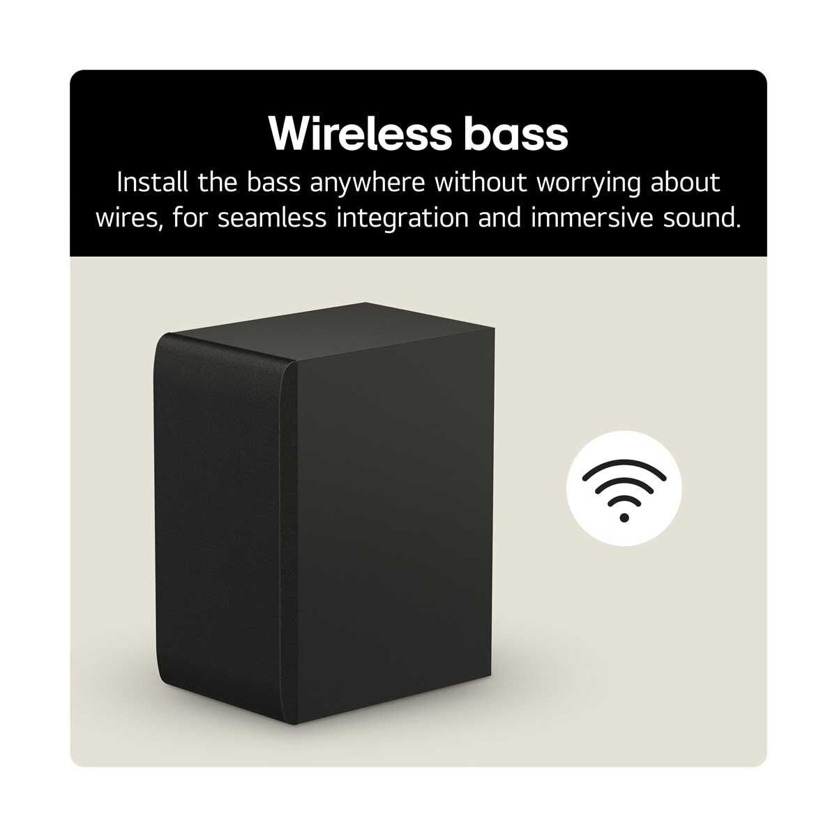 LG 4.1 Channel Soundbar and Wireless Subwoofer with Bluetooth US40TR