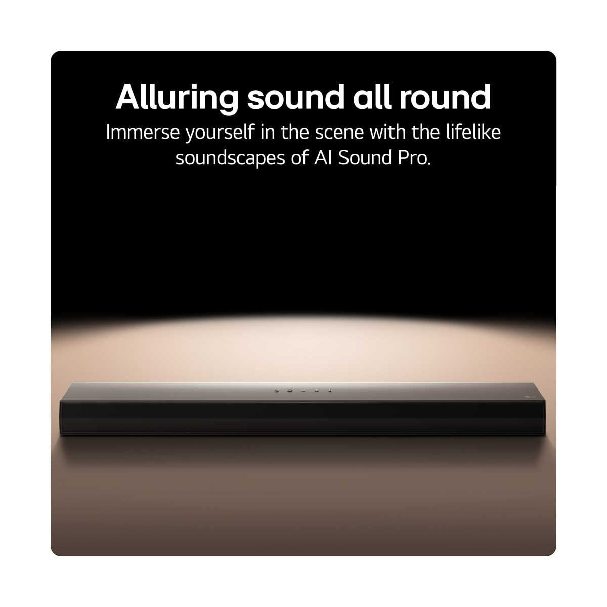 LG 4.1 Channel Soundbar and Wireless Subwoofer with Bluetooth US40TR