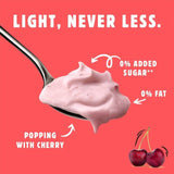 Light &amp;amp; Free Cherry Greek Style 0% Added Sugar Fat Free Yoghurt   4 x 115g