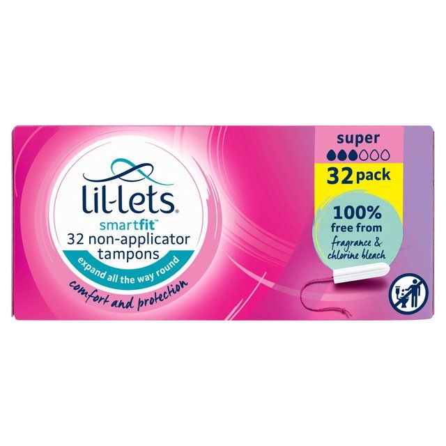 Lil-Lets Non-Applicator Tampons Super   32 per pack