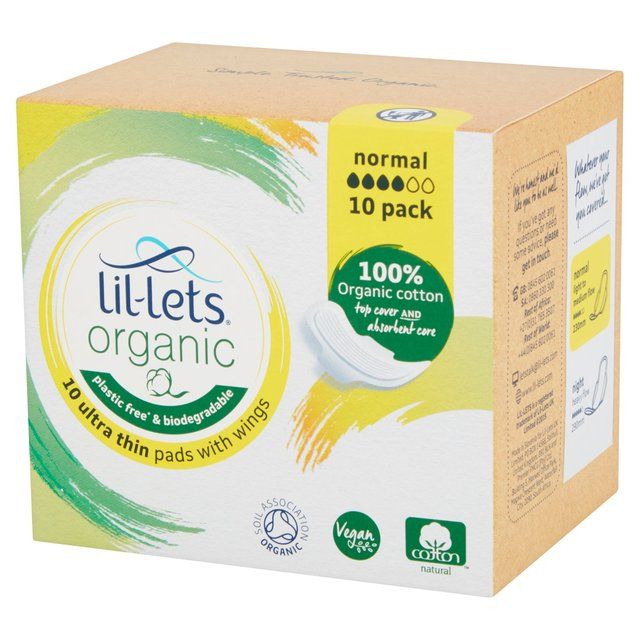 Lil-lets Organic Pads Normal   10 per pack