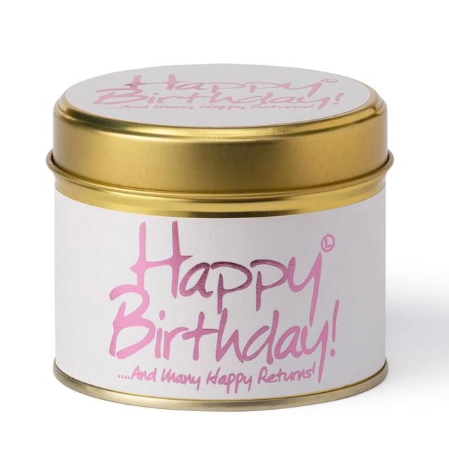 Lily-Flame Happy Birthday Candle Tin