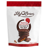 Lily O'Brien's Dark &amp;amp; Milk Choc Blend Caramel Sea Salt Bag 110g