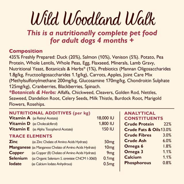 Lily's Kitchen Dog Duck Salmon &amp;amp; Venison Wild Woodland Walk Adult Dry Food   1kg