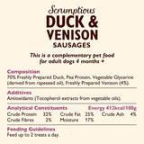 Lily's Kitchen Scrumptious Duck &amp;amp; Venison Sausages for Dogs   70g