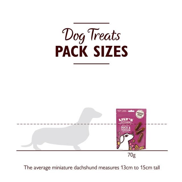 Lily's Kitchen Scrumptious Duck &amp;amp; Venison Sausages for Dogs   70g