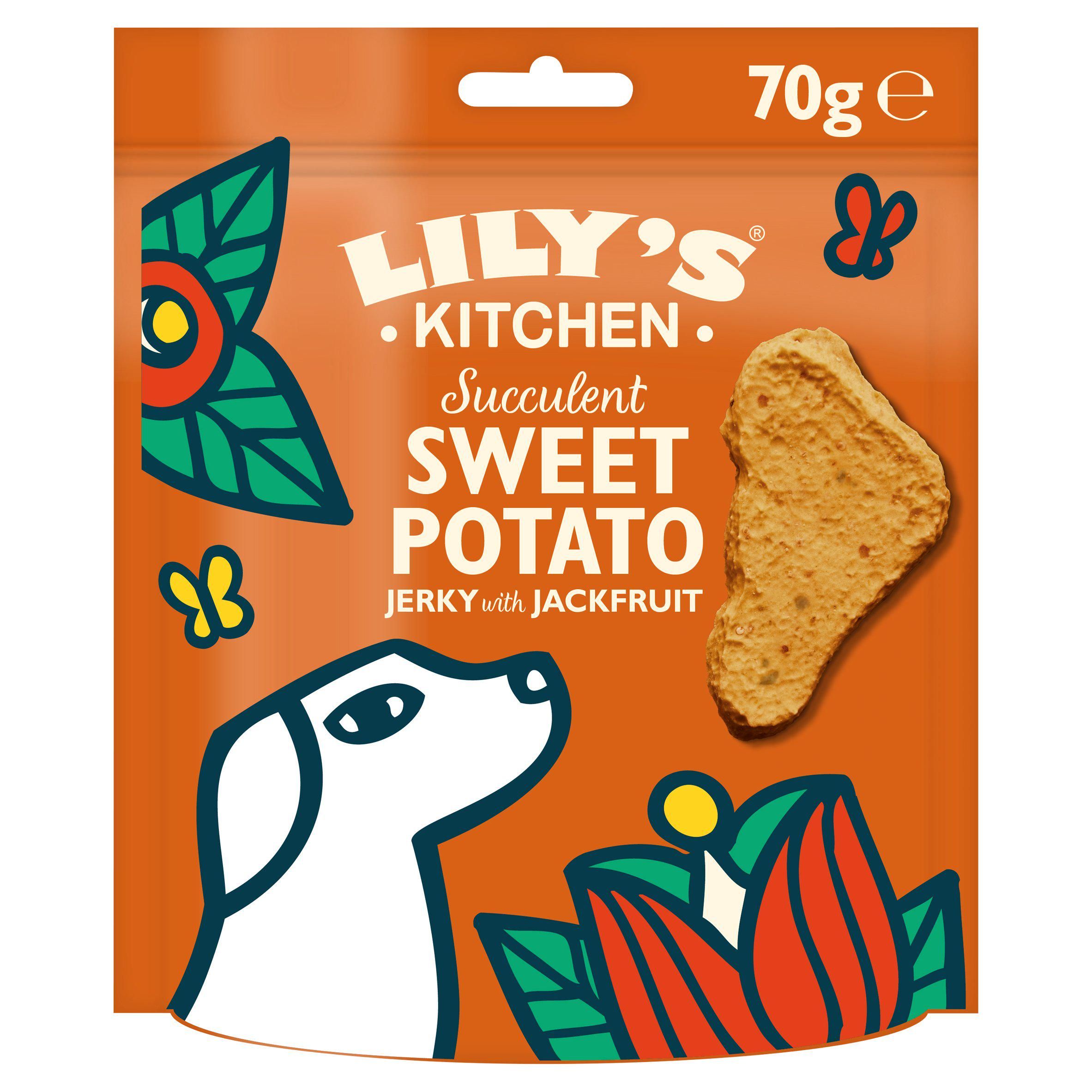 Lily's Kitchen Succulent Sweet Potato &amp;amp; Jackfruit Jerky Dog Treats 70g