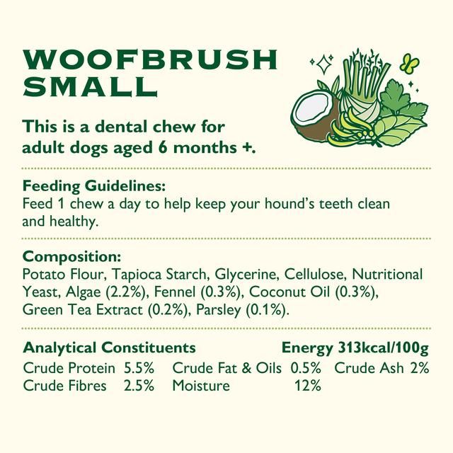 Lily's Kitchen Woofbrush All Natural Daily Dental Chew Small Dog Multipack   7 x 22g