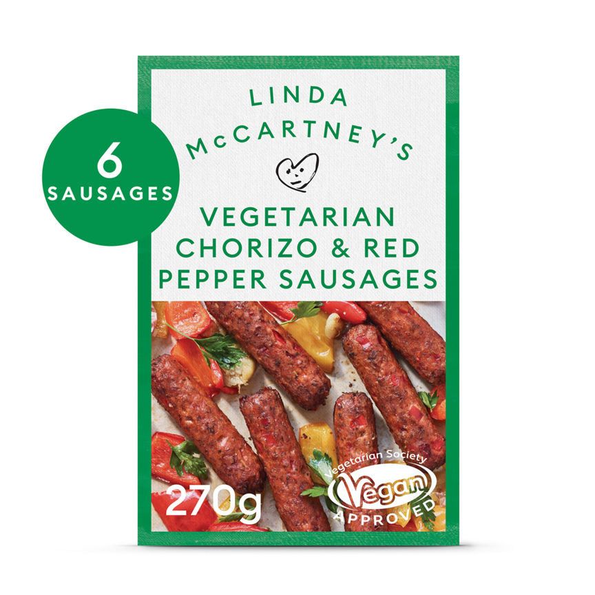 Linda McCartney's 6 Vegetarian Chorizo &amp;amp; Red Pepper Sausages