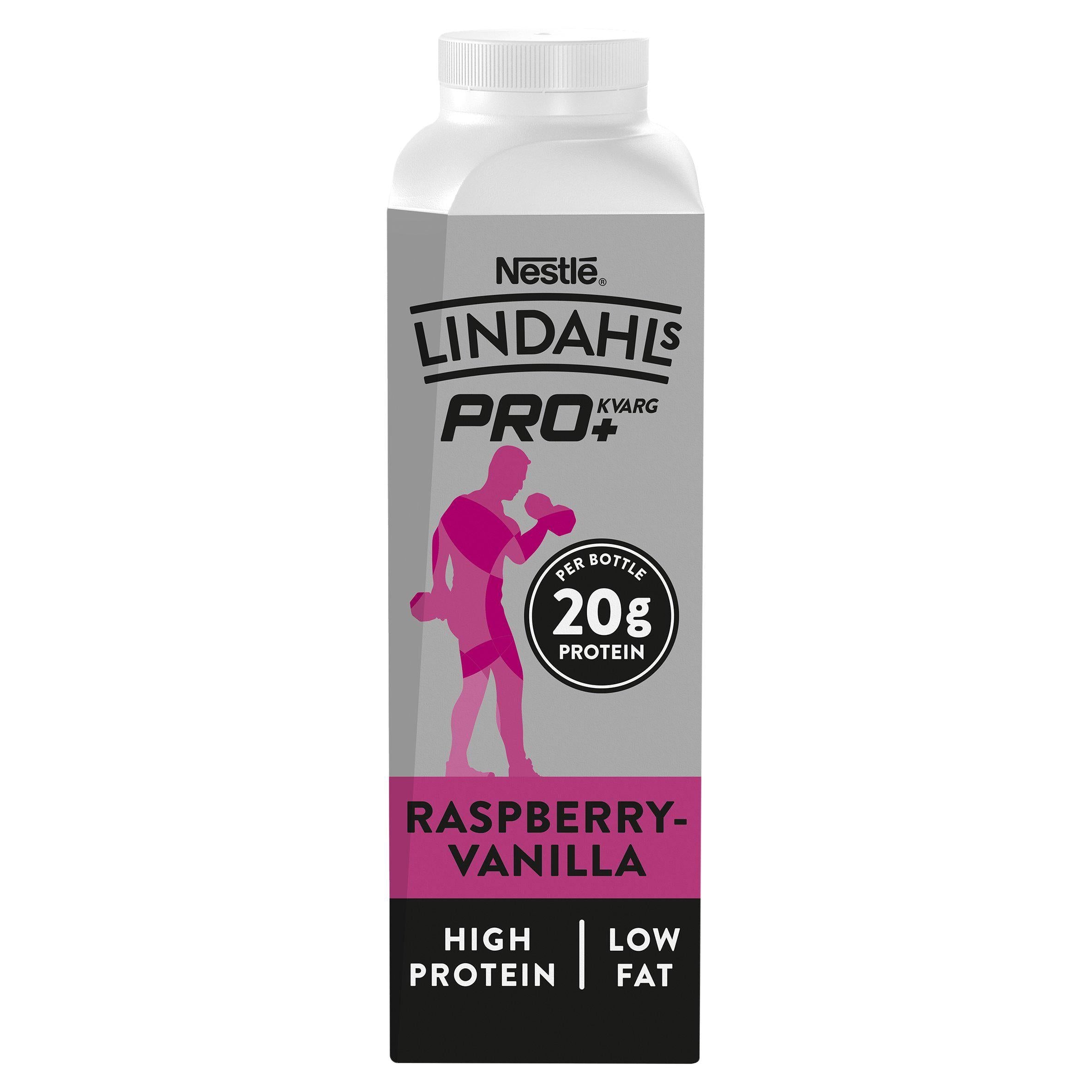 Lindahls Pro+ Kvarg Raspberry &amp;amp; Vanilla Protein Yogurt Drink 250ml