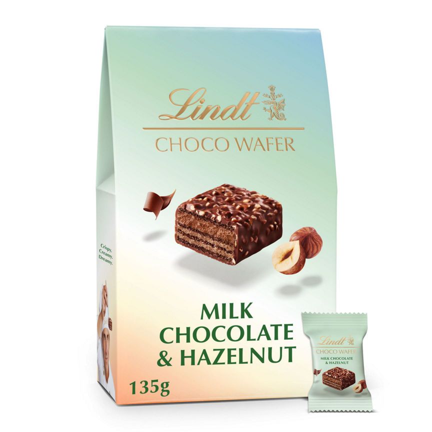 Lindt Choco Wafer Milk Chocolate &amp;amp; Hazelnut Sharing Box 135g