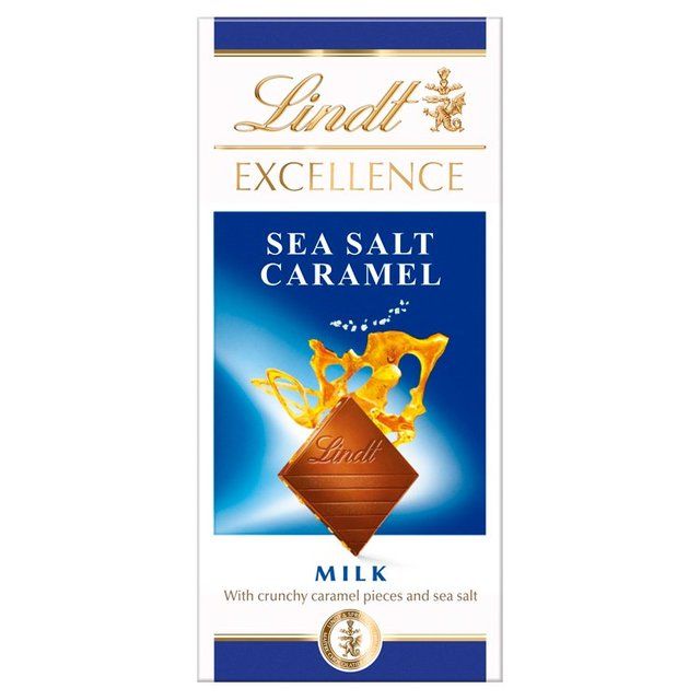 Lindt Excellence Caramel &amp;amp; Sea Salt Milk Chocolate Bar   100g