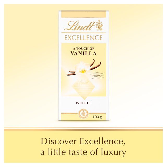 Lindt Excellence Natural Vanilla White Chocolate Bar   100g