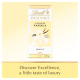 Lindt Excellence Natural Vanilla White Chocolate Bar   100g