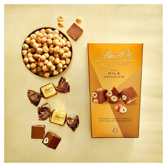 Lindt NUXOR Milk Gianduja Chocolate with Hazelnuts   165g