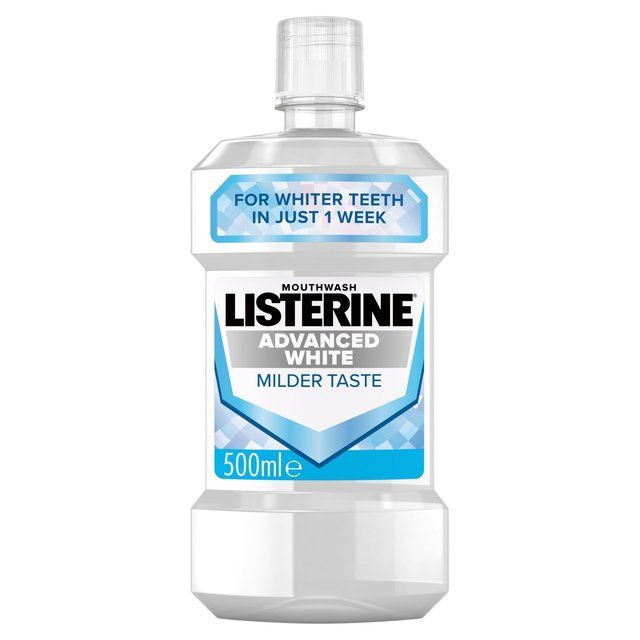 Listerine Advanced White Milder Taste Mouthwash   500ml
