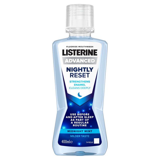 Listerine Nightly Reset Midnight Mint Mouthwash   400ml