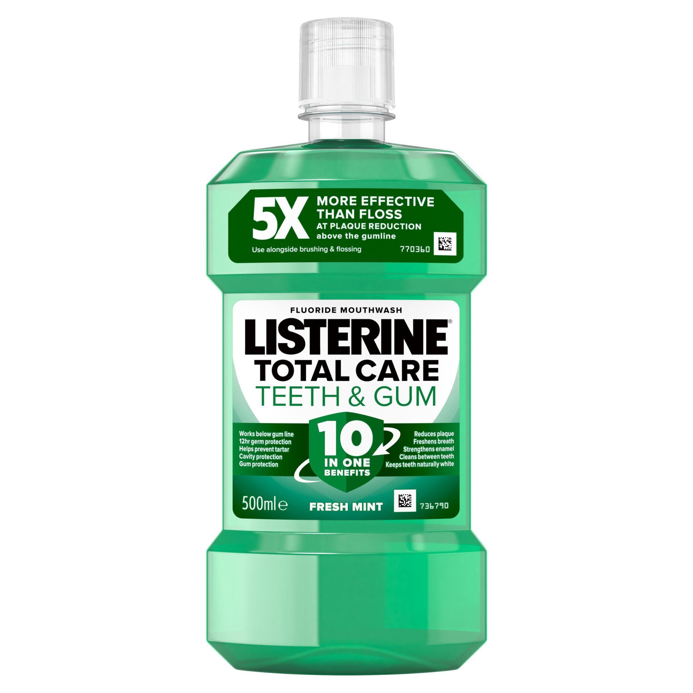 Listerine Teeth &amp;amp; Gum Defence Mouthwash Fresh Mint 500ml