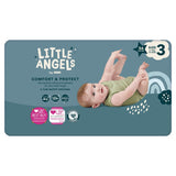 LITTLE ANGELS by ASDA Size 3 Comfort &amp;amp; Protect 56 Nappies