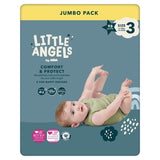 LITTLE ANGELS by ASDA Size 3 Comfort &amp;amp; Protect Jumbo Pack 98 Nappies