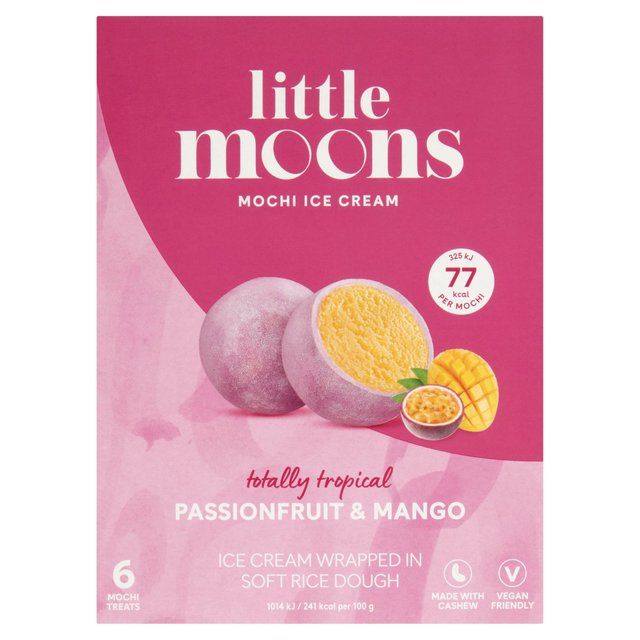 Little Moons Vegan Passionfruit &amp;amp; Mango Mochi Ice Cream   6 x 32g