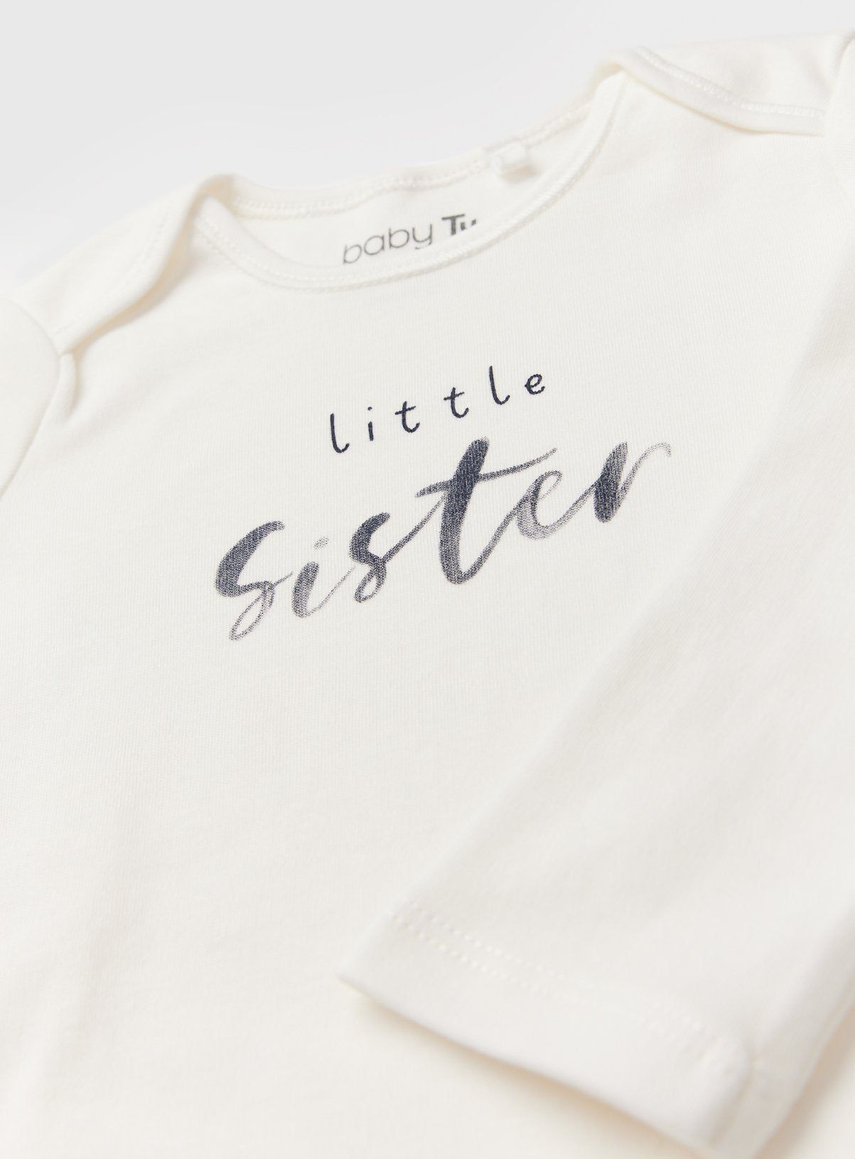 Little Sister Slogan White Bodysuit 6-9 months
