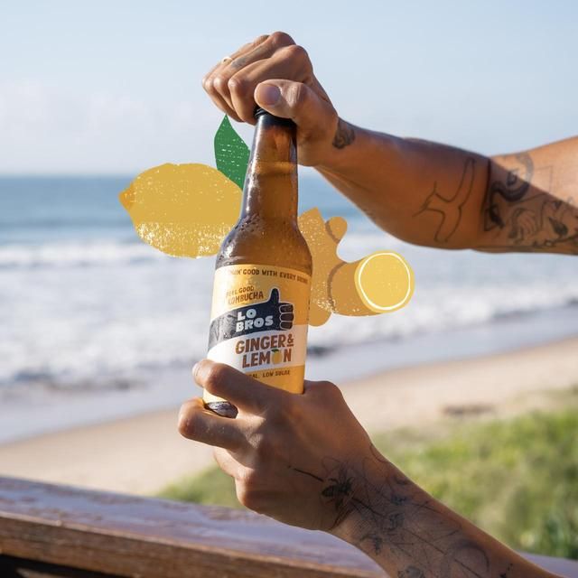 Lo Bros Kombucha Ginger &amp;amp; Lemon Low Sugar   330ml