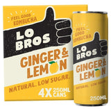 Lo Bros Kombucha Ginger &amp;amp; Lemon Low Sugar Multipack   4 x 250ml