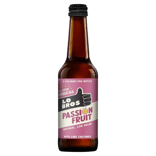 Lo Bros Kombucha Passionfruit Low Sugar   330ml
