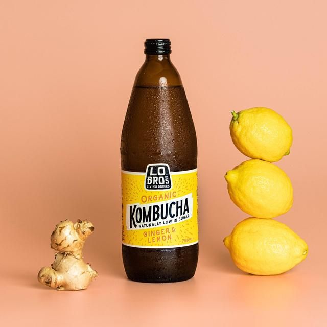 Lo Bros Low Sugar Ginger &amp;amp; Lemon Kombucha   750ml