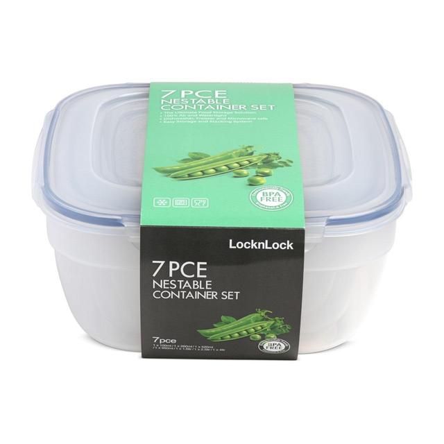 Lock &amp;amp; Lock Air Tight Space Saver Container Set   7 per pack