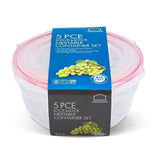 Lock &amp;amp; Lock Round Food Container Set   5 per pack