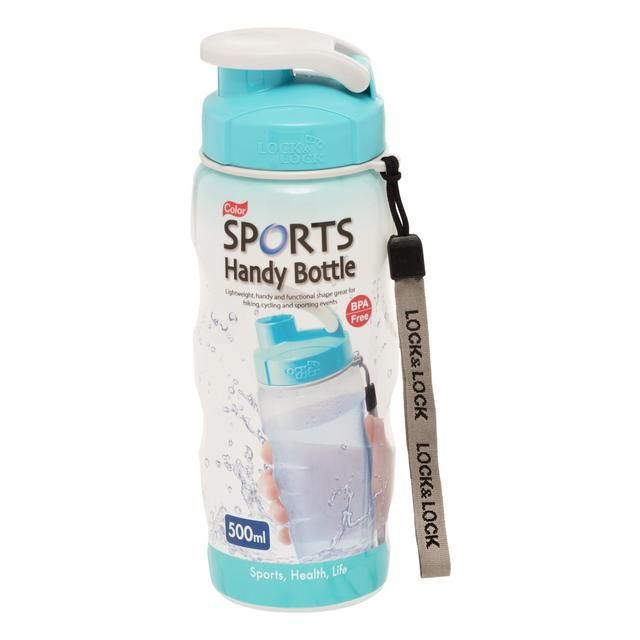 Lock &amp;amp; Lock Sports Bottle with Strap Blue 500ml