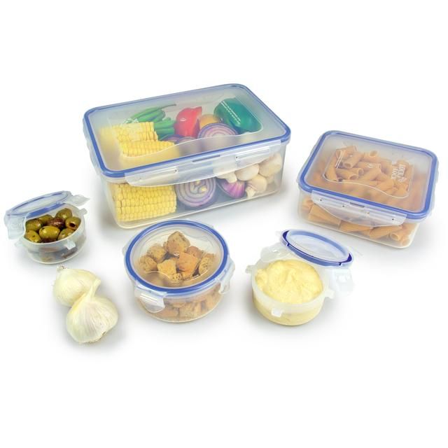 Lock &amp;amp; Lock Storage Container Set   5 per pack