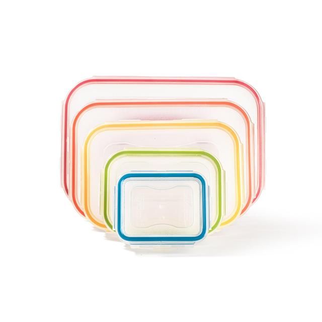 LocknLock Rainbow Nestable Storage Set   5 per pack