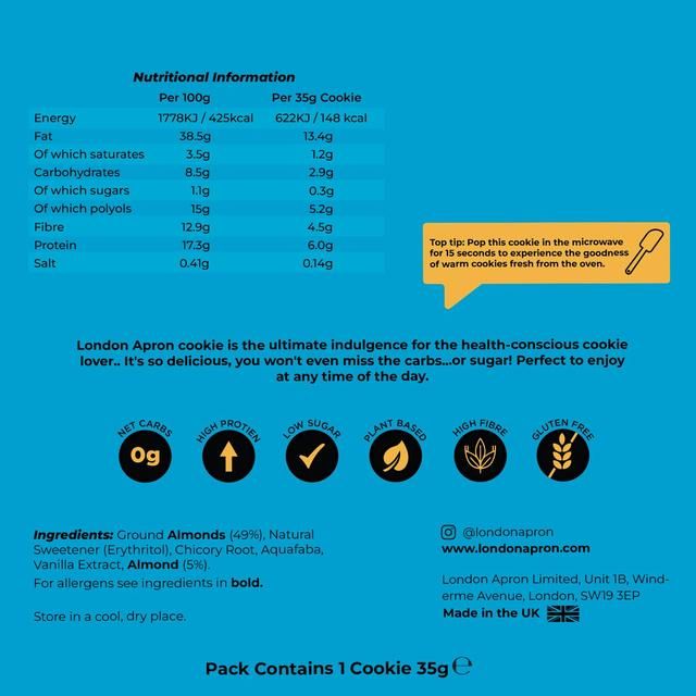 London Apron Almond Keto Cookie   35g