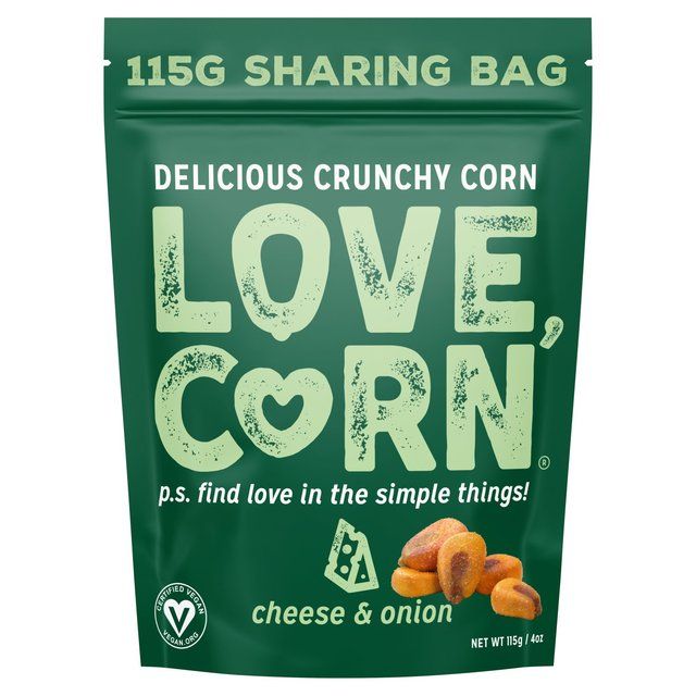 LOVE CORN Cheese &amp;amp; Onion Crunchy Corn   115g